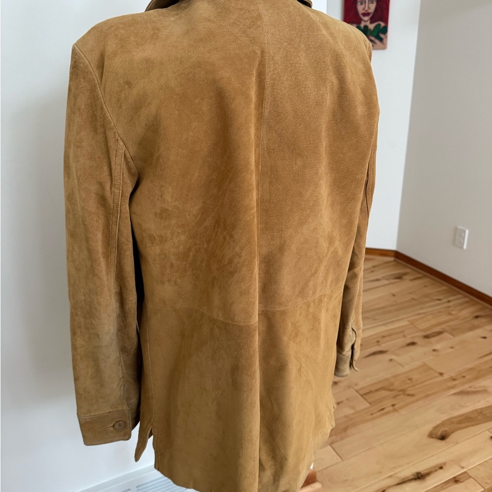 Suede tan/wheat/caramel jacket, vintage Cherokee - Picture 4 of 7